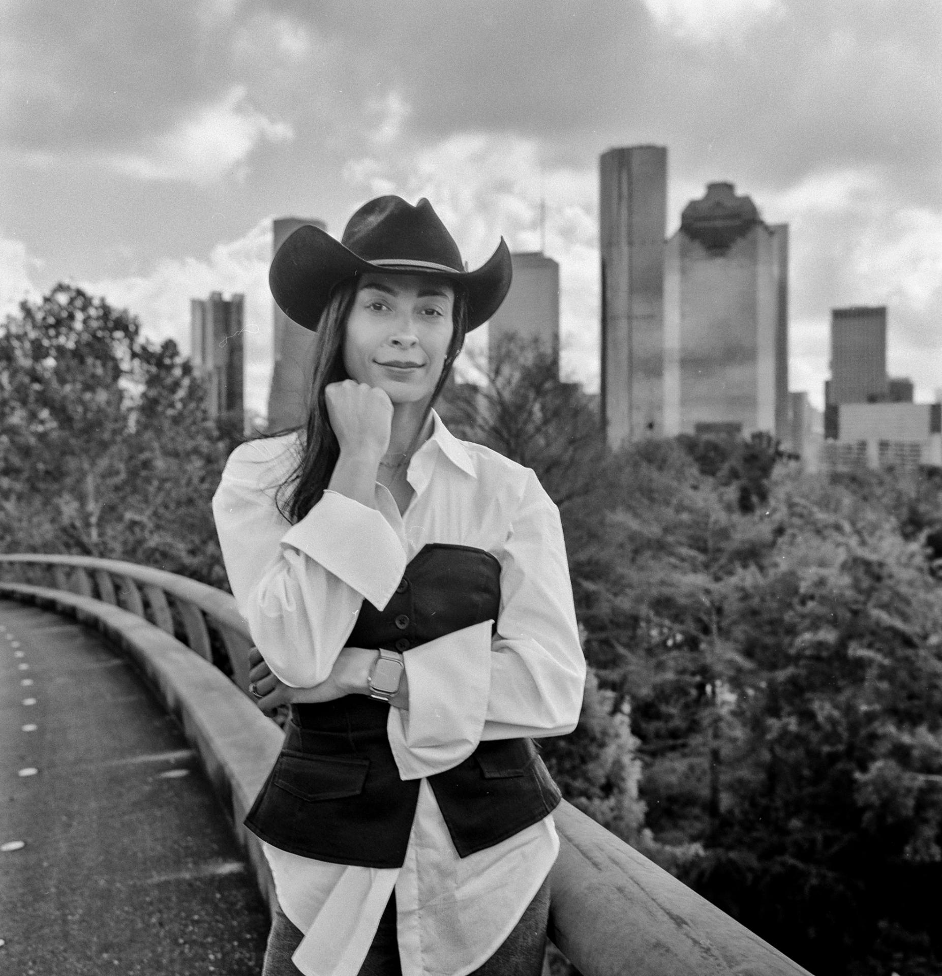 Natalie Contorno, founder of Alpha Lee Insurance, photographed in downtown Houston